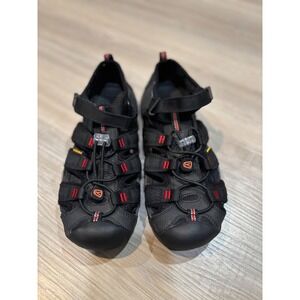 Keen Newport H2 Mens 5 Womens 7 Black Red Hiking Water Sandals 1018421
